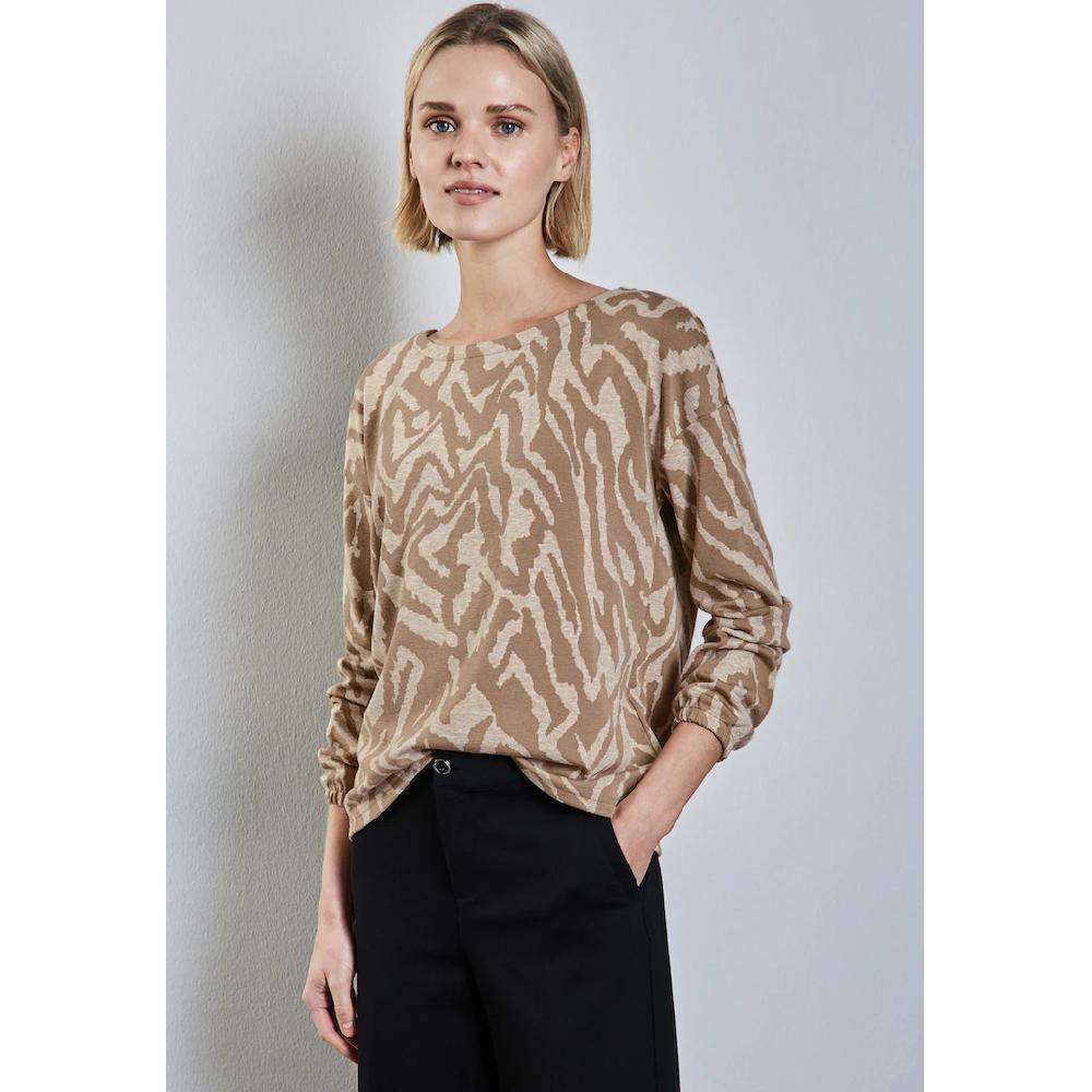STREET ONE Langarmshirt mit U-Boot-Ausschnitt