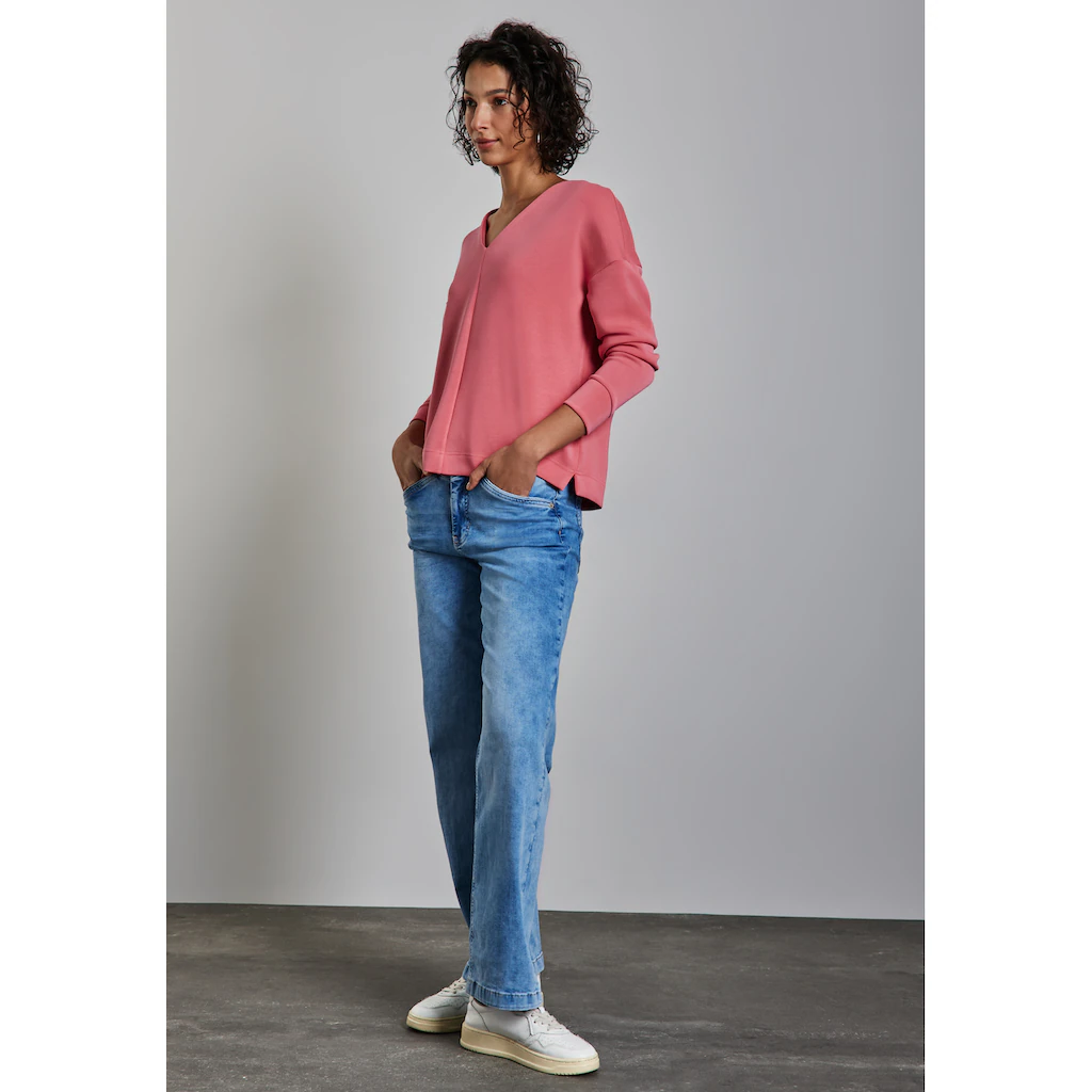 STREET ONE Langarmshirt Mit V-Ausschnitt