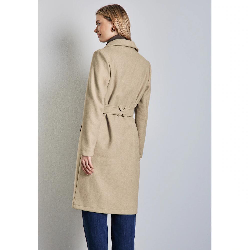 STREET ONE Langjacke Ohne Kapuze Mit Bindegürtel