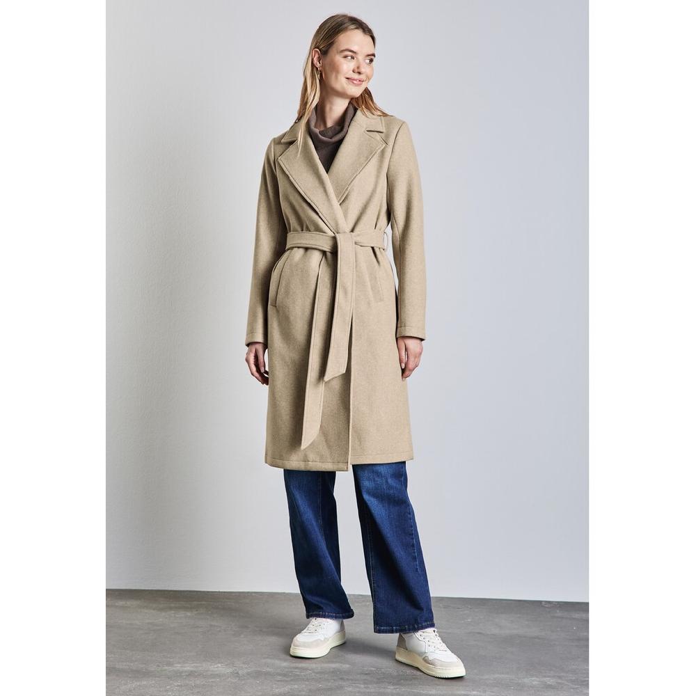 STREET ONE Langjacke Ohne Kapuze Mit Bindegürtel