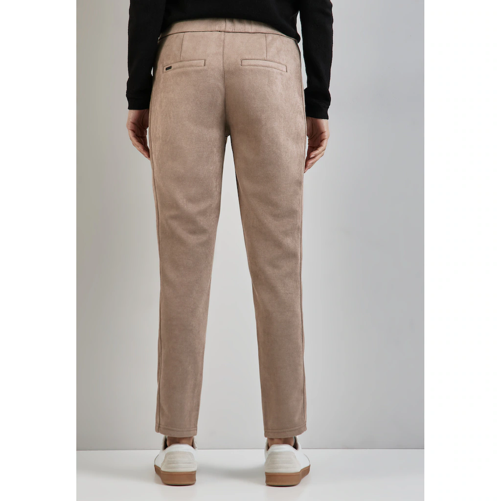 STREET ONE Lederimitathose Im Joggstyle