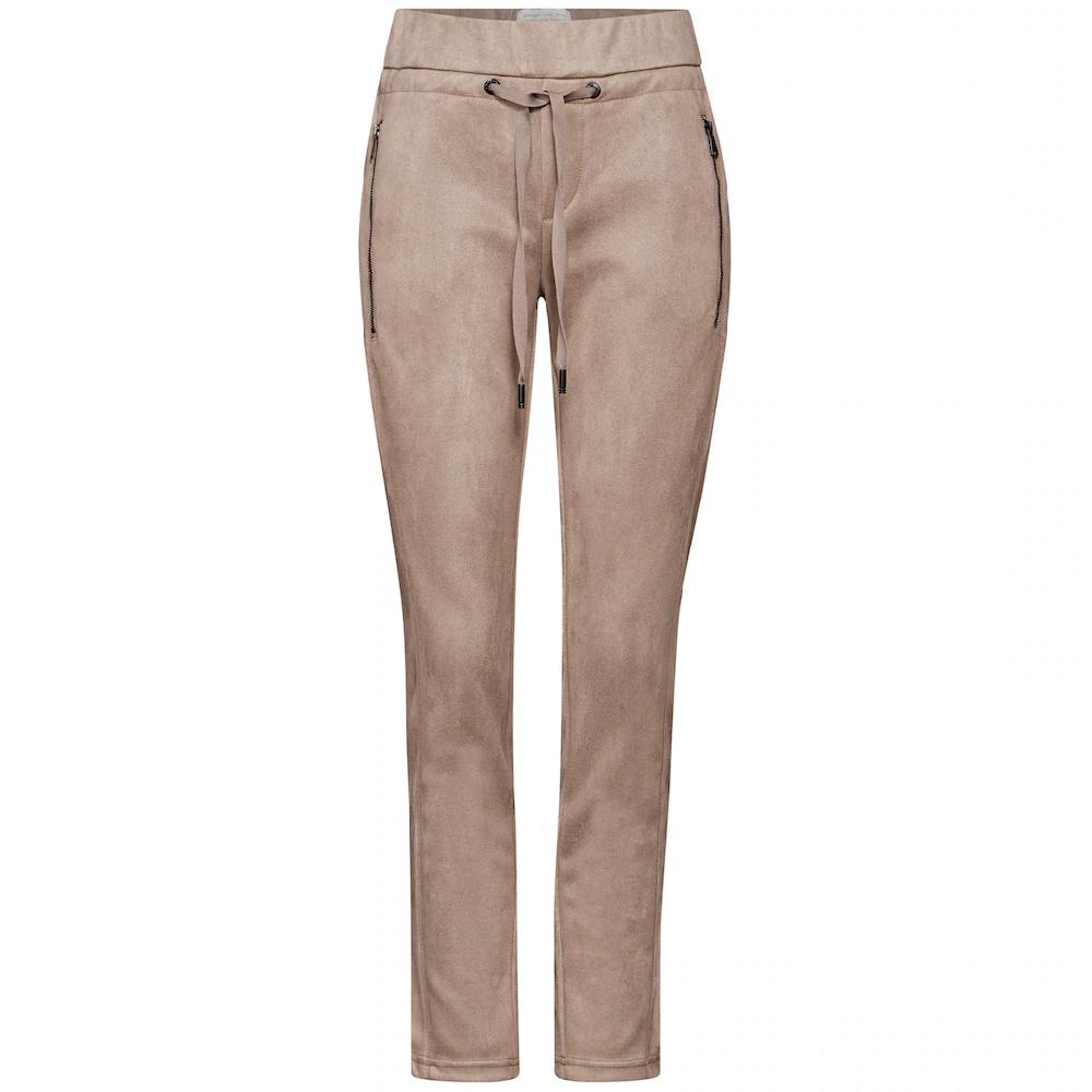 STREET ONE Lederimitathose Im Joggstyle