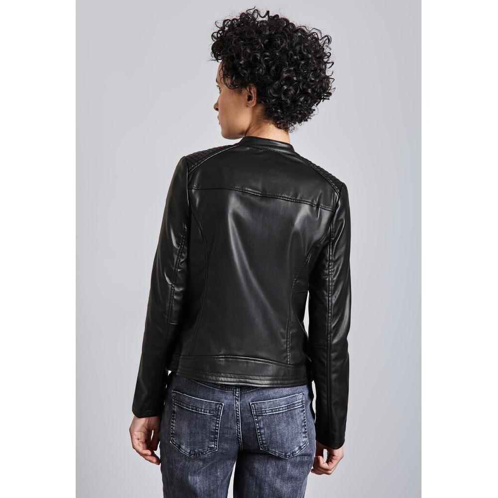 STREET ONE Lederimitatjacke Ohne Kapuze Mit Stehkragen