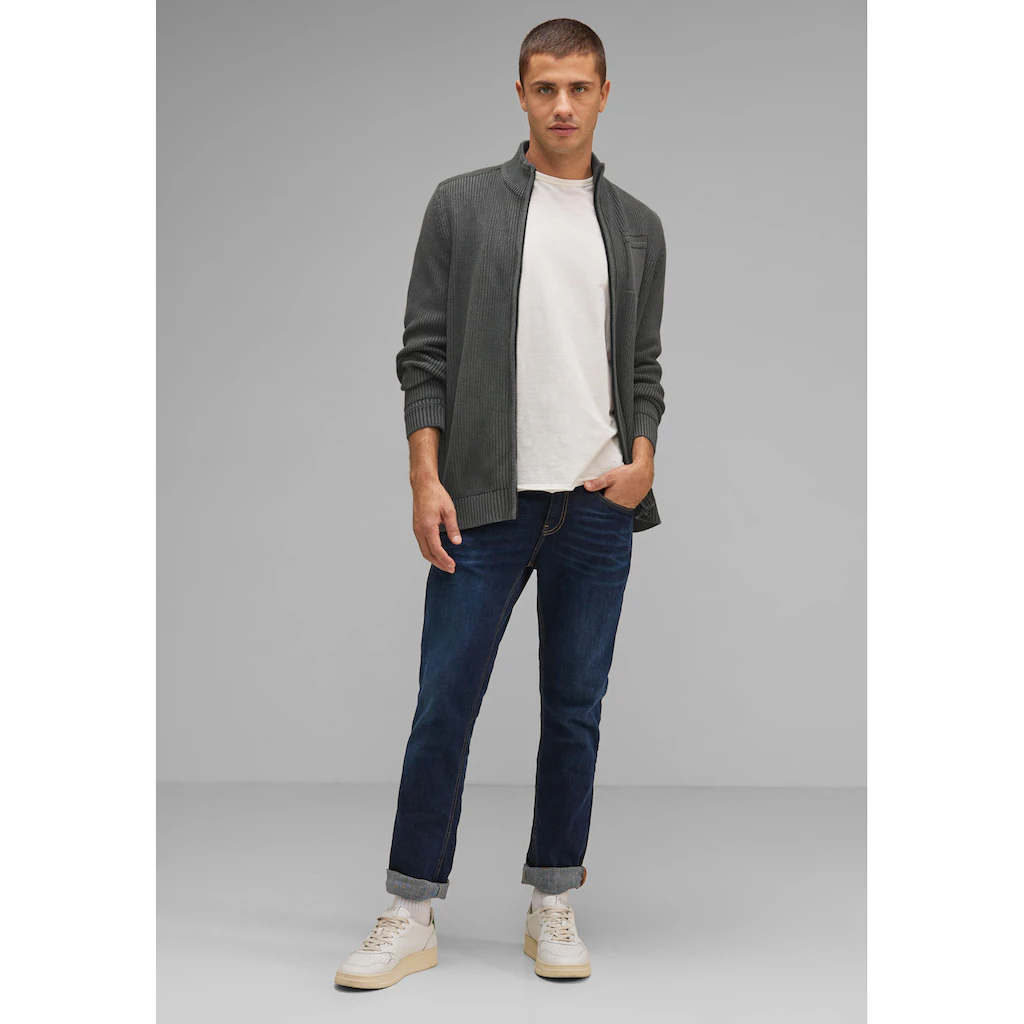 STREET ONE MEN Cardigan Mit Stehkragen ▷ Kaufen