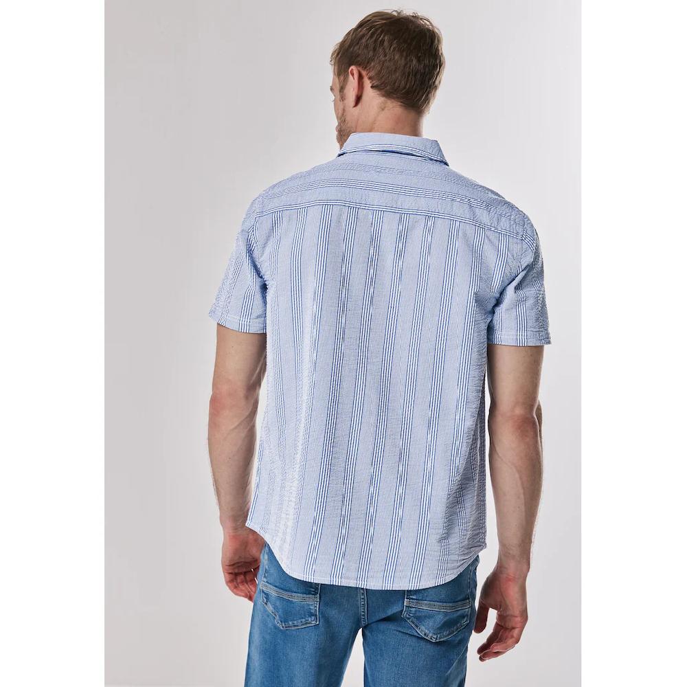 STREET ONE MEN Kurzarmhemd Aus Reiner Baumwolle