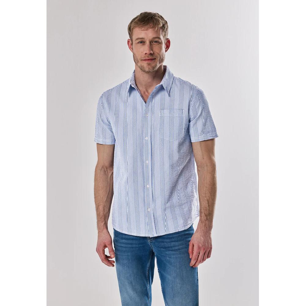 STREET ONE MEN Kurzarmhemd aus reiner Baumwolle