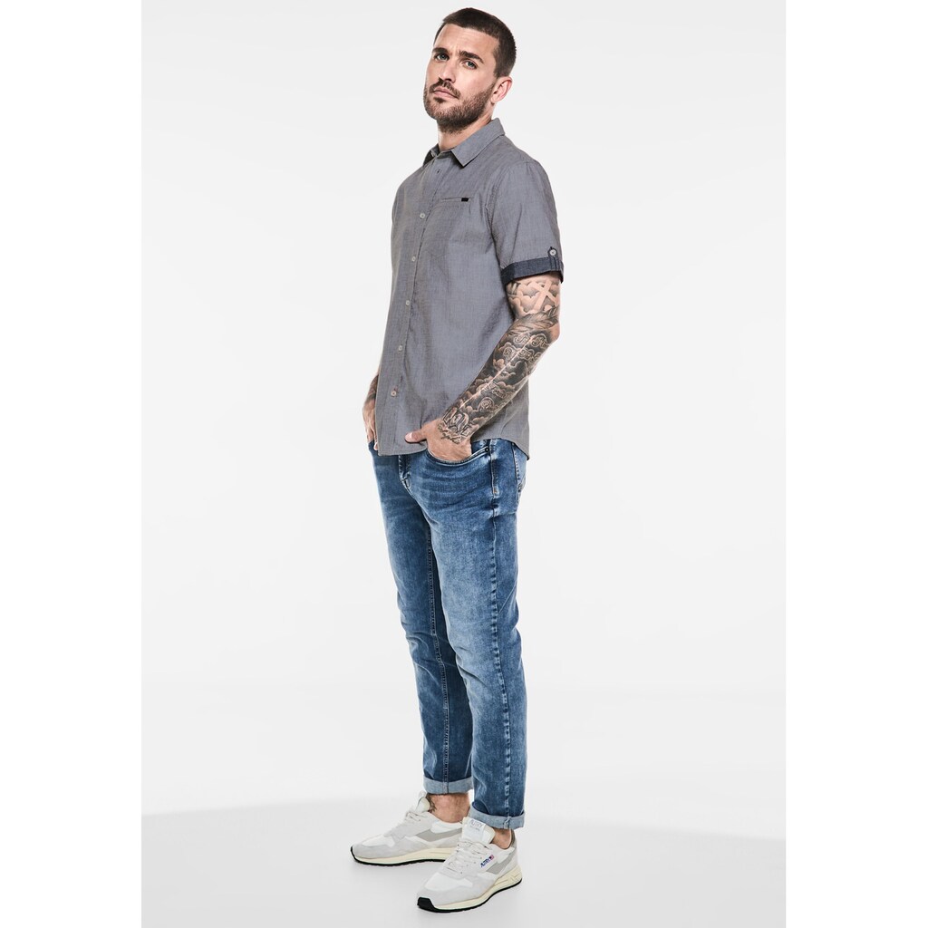 STREET ONE MEN Kurzarmhemd Mit Brusttasche ▷ Für