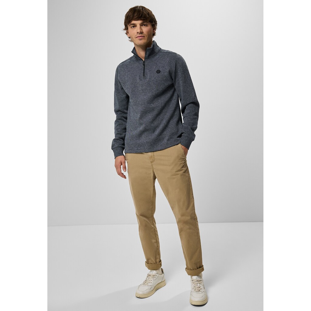 STREET ONE MEN Langarmshirt Im Soften Baumwoll-Mix ▷ Bestellen