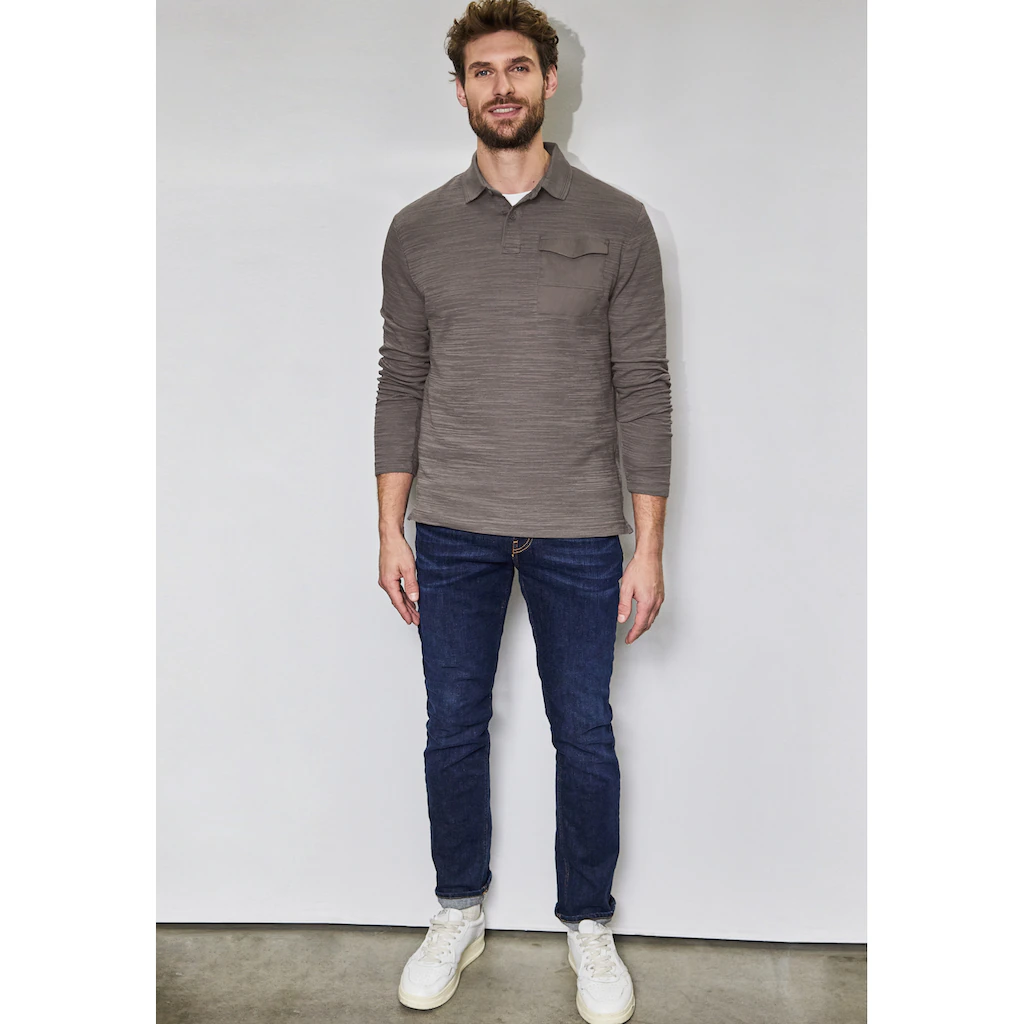 STREET ONE MEN Langarmshirt Mit Brusttasche ▷ Bestellen