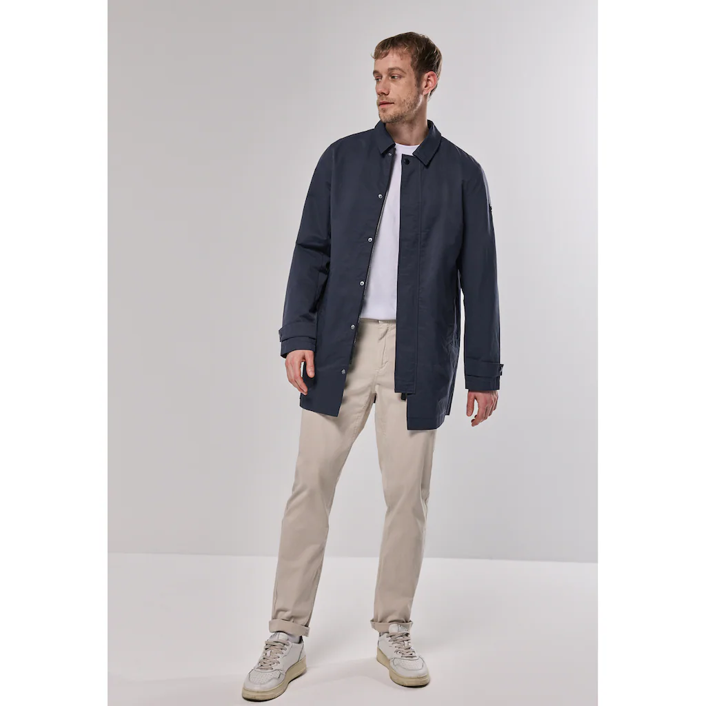 STREET ONE MEN Langjacke Ohne Kapuze Mit Kragen