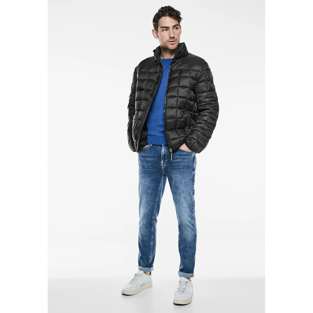 STREET ONE MEN Steppjacke Ohne Kapuze Mit Stehkragen ▷ Für