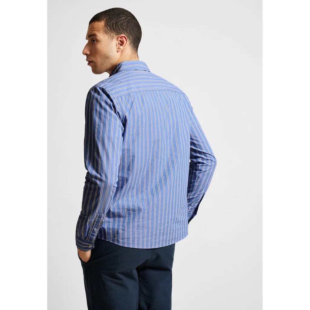 STREET ONE MEN Streifenhemd Aus Reiner Baumwolle ▷ Kaufen