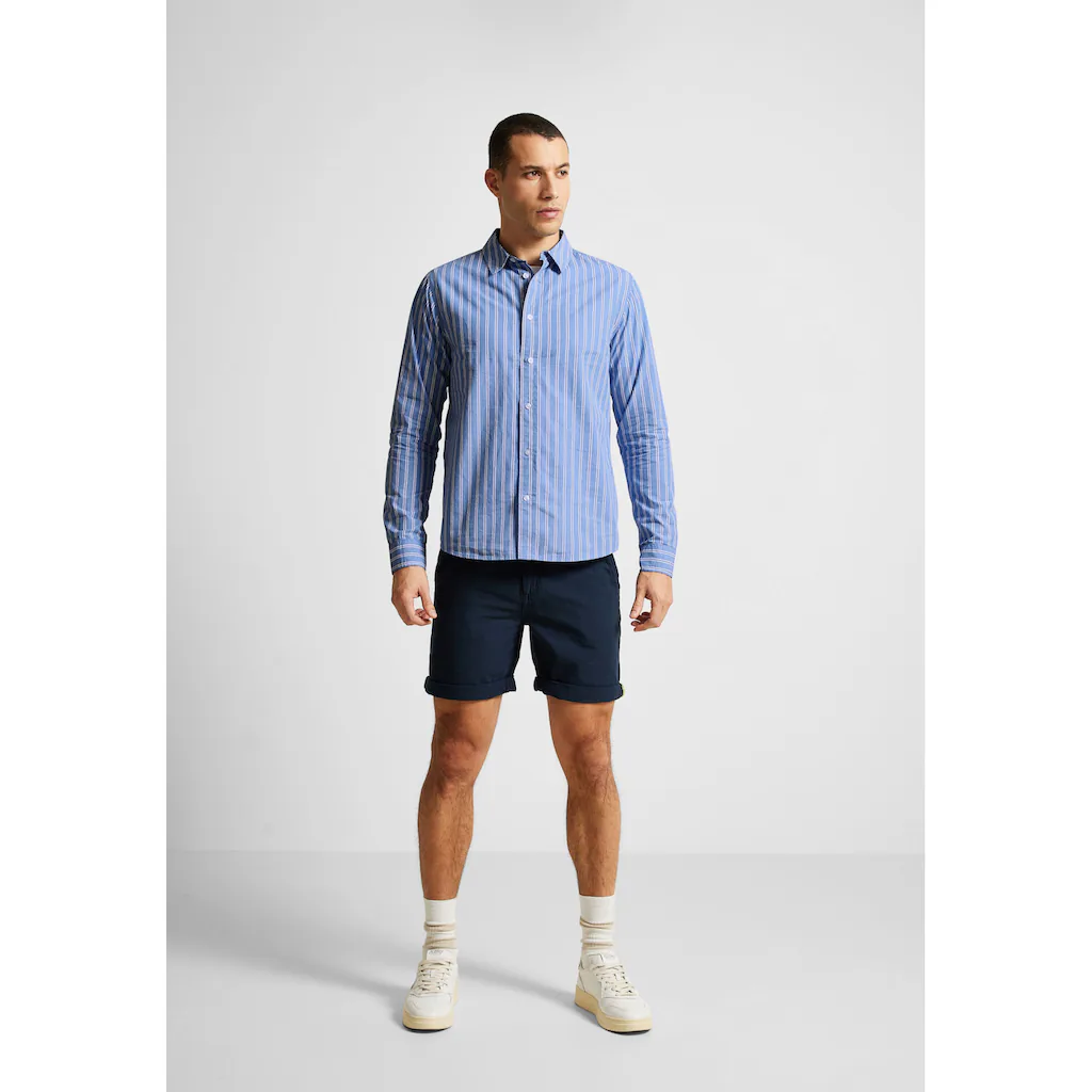 STREET ONE MEN Streifenhemd Aus Reiner Baumwolle ▷ Kaufen