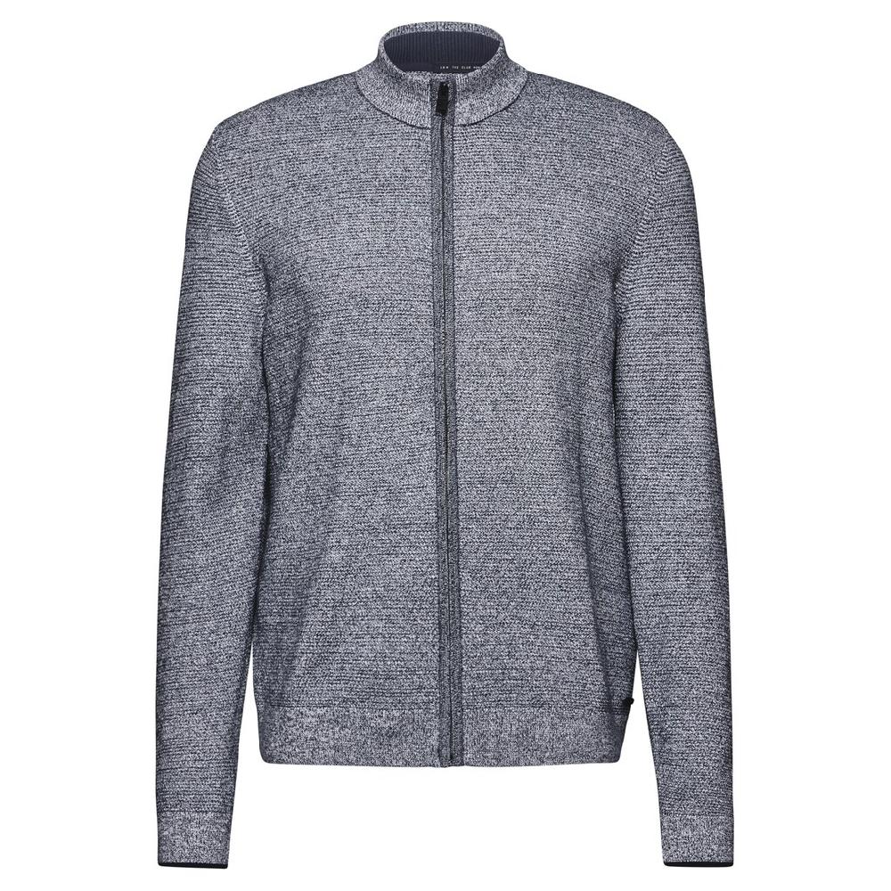 STREET ONE MEN Strickjacke Mit Stehkragen