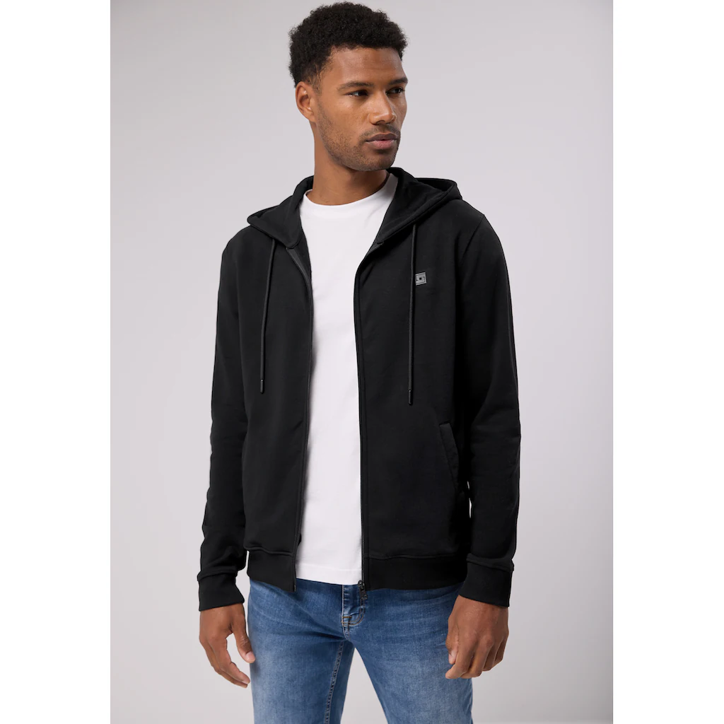 STREET ONE MEN Sweatjacke mit Kapuze mit Tunnelzugband