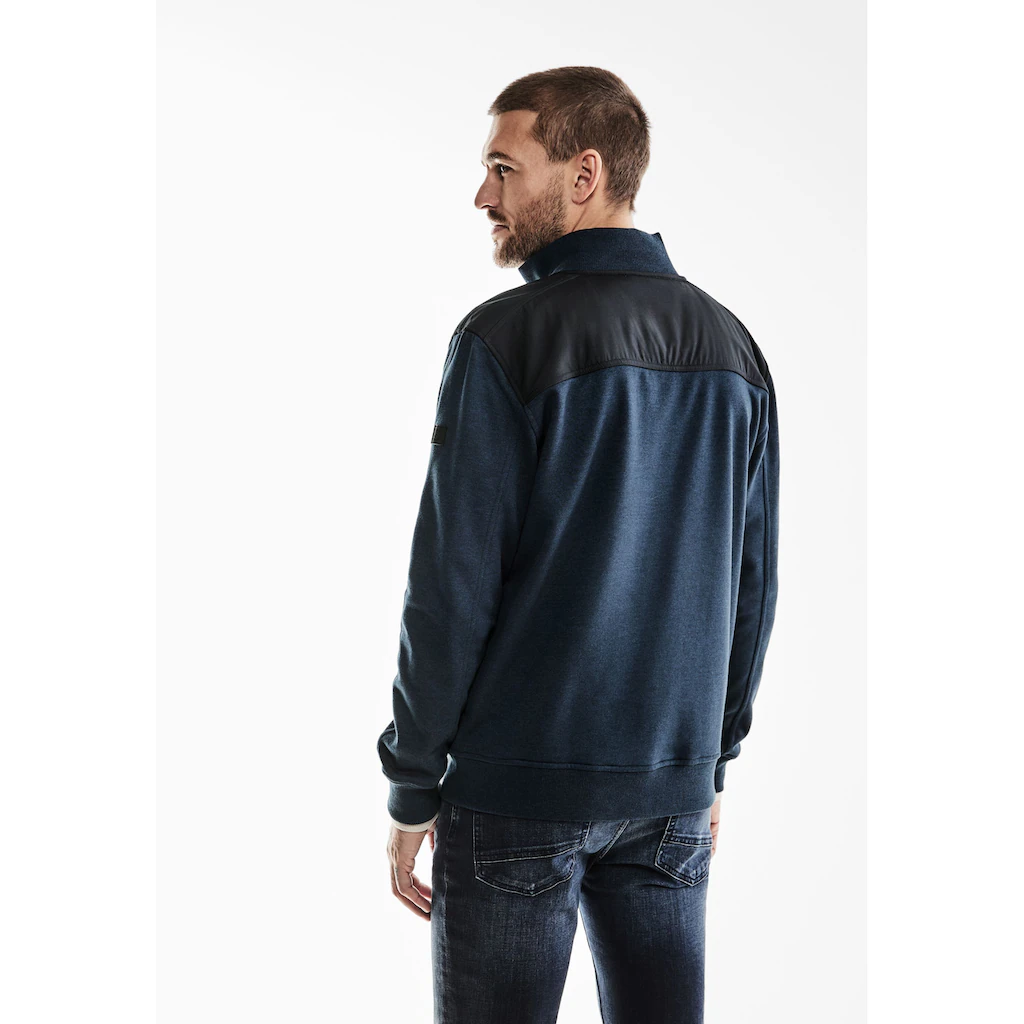 STREET ONE MEN Sweatjacke Mit Stehkragen ▷ Bestellen