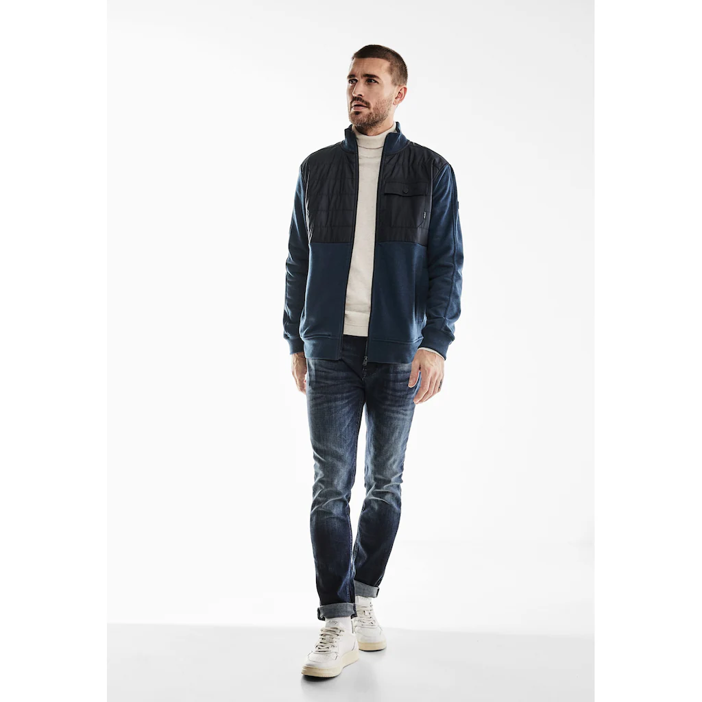 STREET ONE MEN Sweatjacke Mit Stehkragen ▷ Bestellen