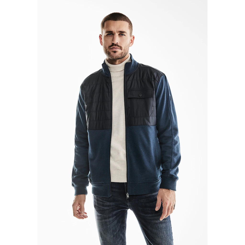 STREET ONE MEN Sweatjacke mit Stehkragen ▷ bestellen