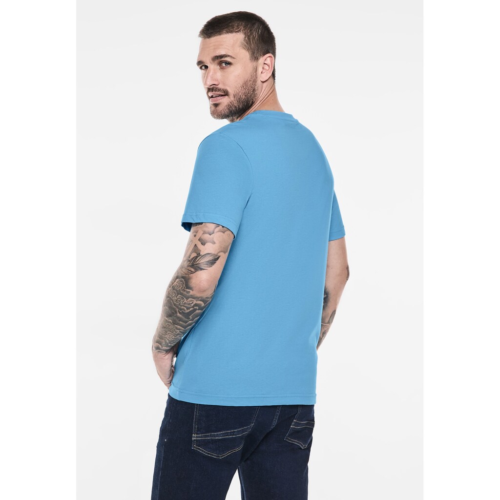 STREET ONE MEN T-Shirt Aus Reiner Baumwolle ▷ Für