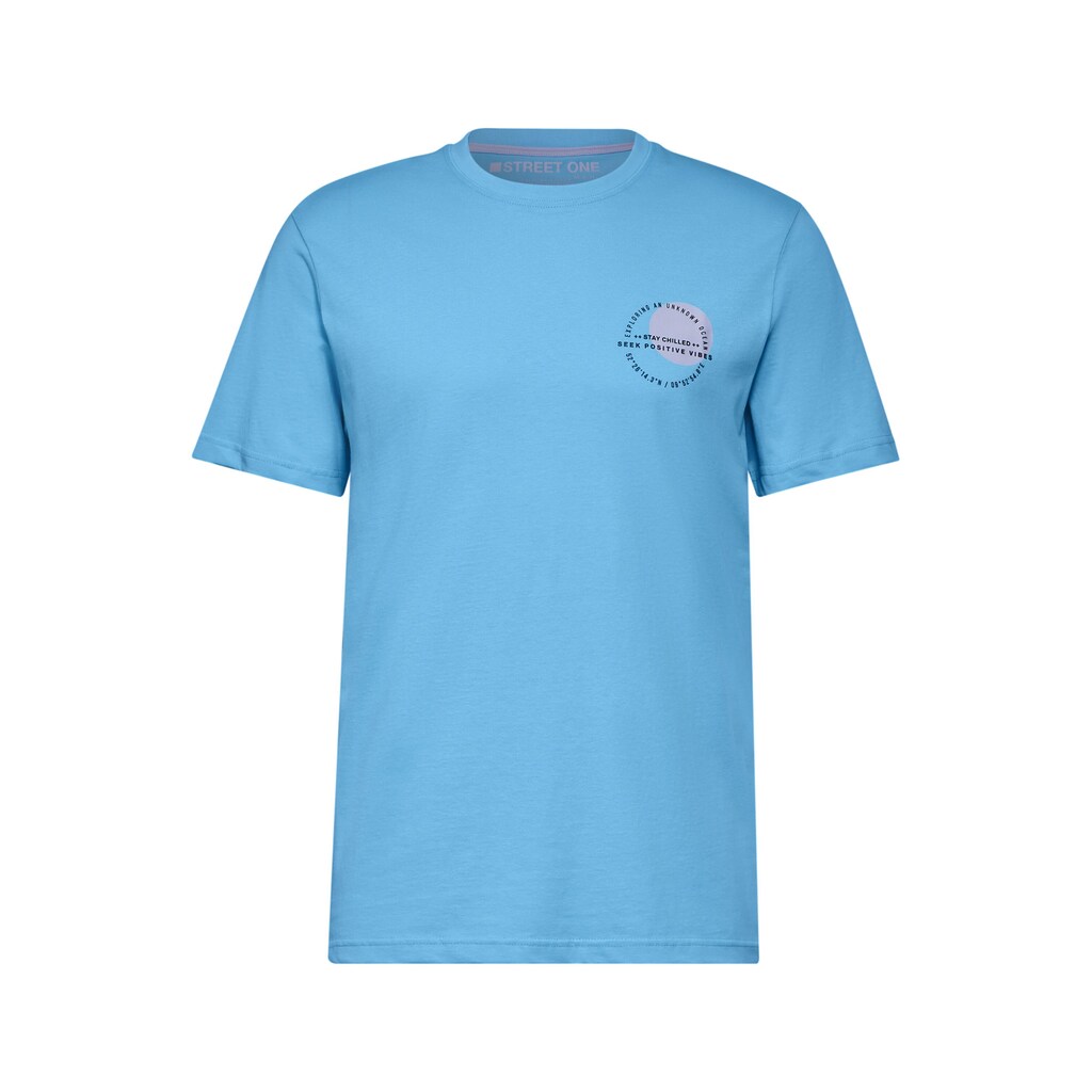 STREET ONE MEN T-Shirt Aus Reiner Baumwolle ▷ Für