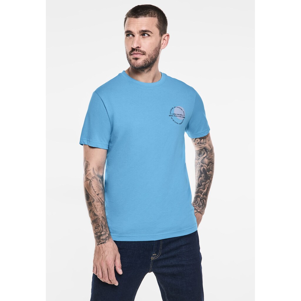 STREET ONE MEN T-Shirt aus reiner Baumwolle ▷ für