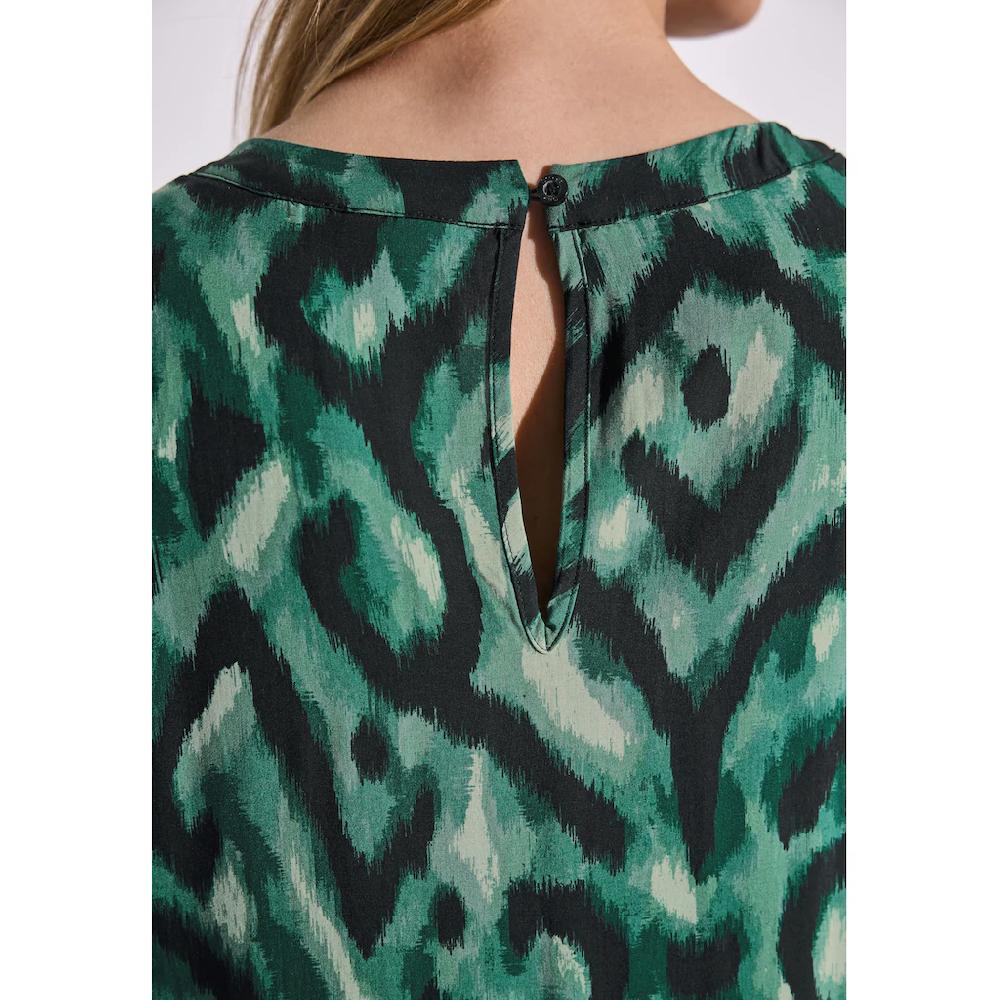 STREET ONE Midikleid 3/4 Arm Mit Grafischem Muster