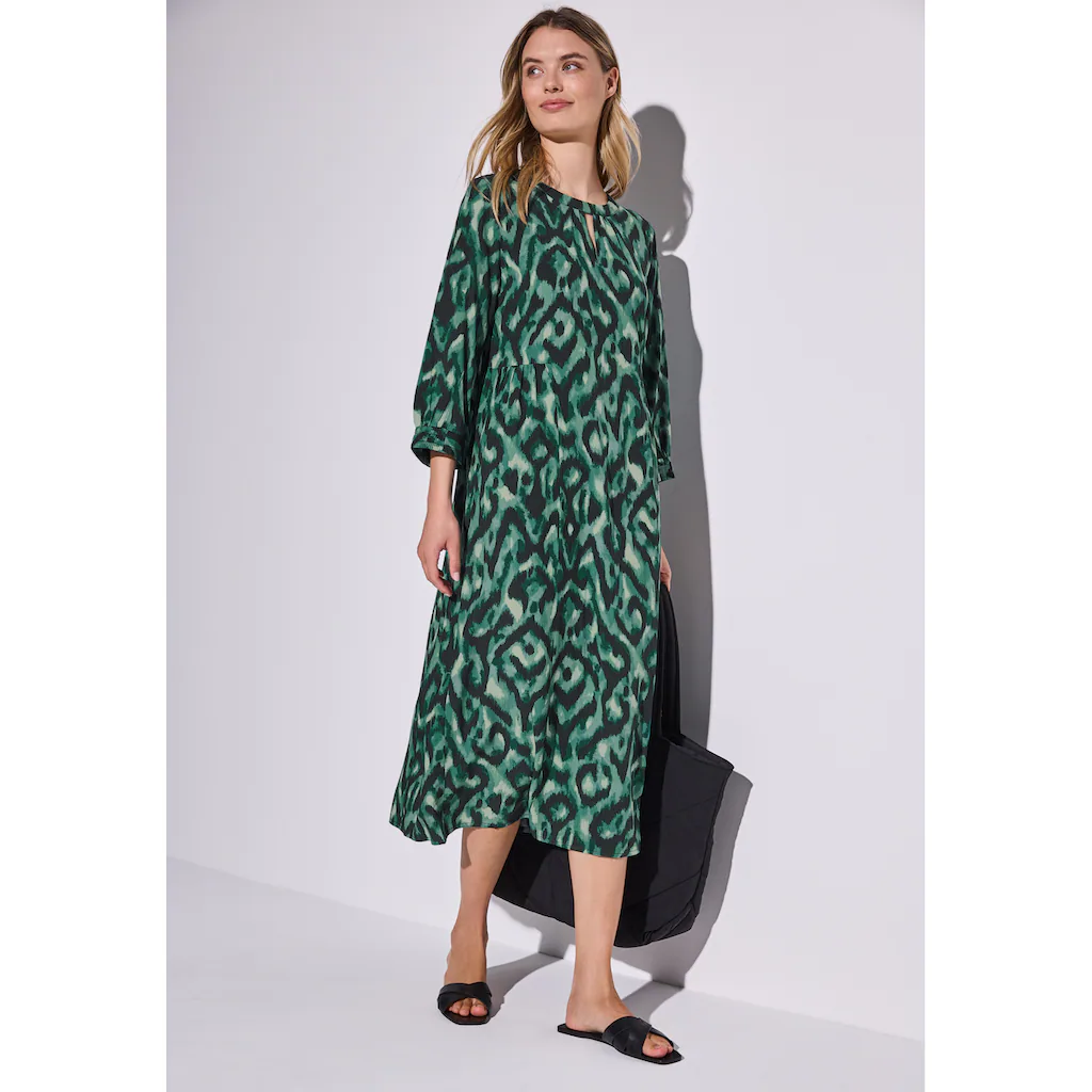 STREET ONE Midikleid 3/4 Arm mit grafischem Muster