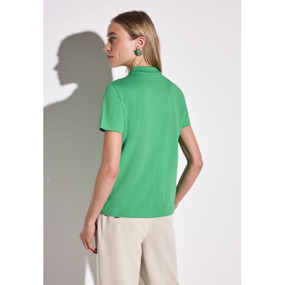 STREET ONE Poloshirt Aus Baumwolle Mit Stretchante