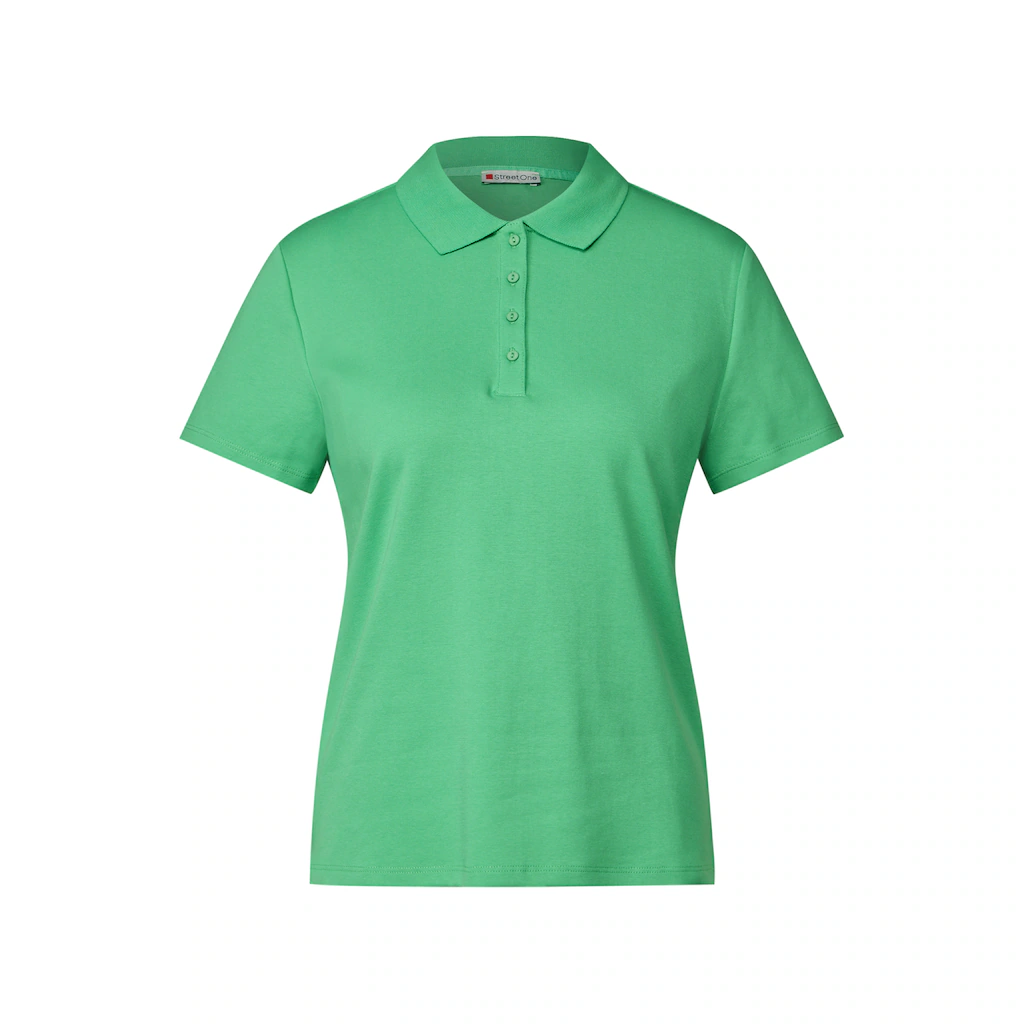 STREET ONE Poloshirt Aus Baumwolle Mit Stretchante