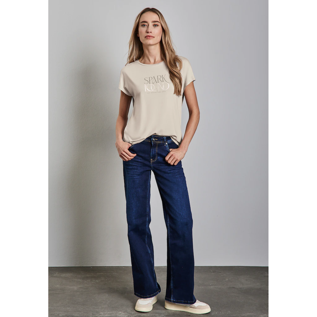 STREET ONE Print-Shirt Aus Strecthigem Viskosematerial