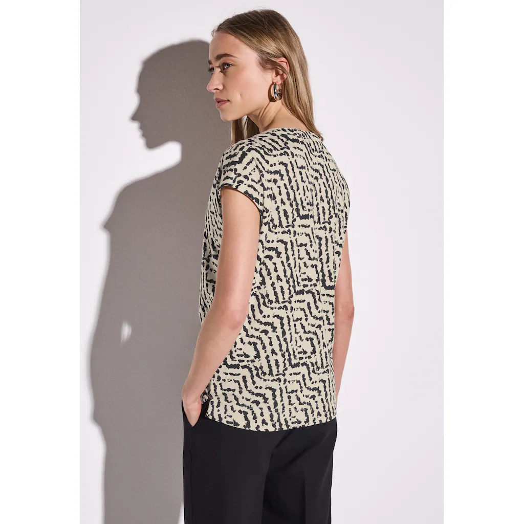 STREET ONE Print-Shirt Mit Knopfleiste