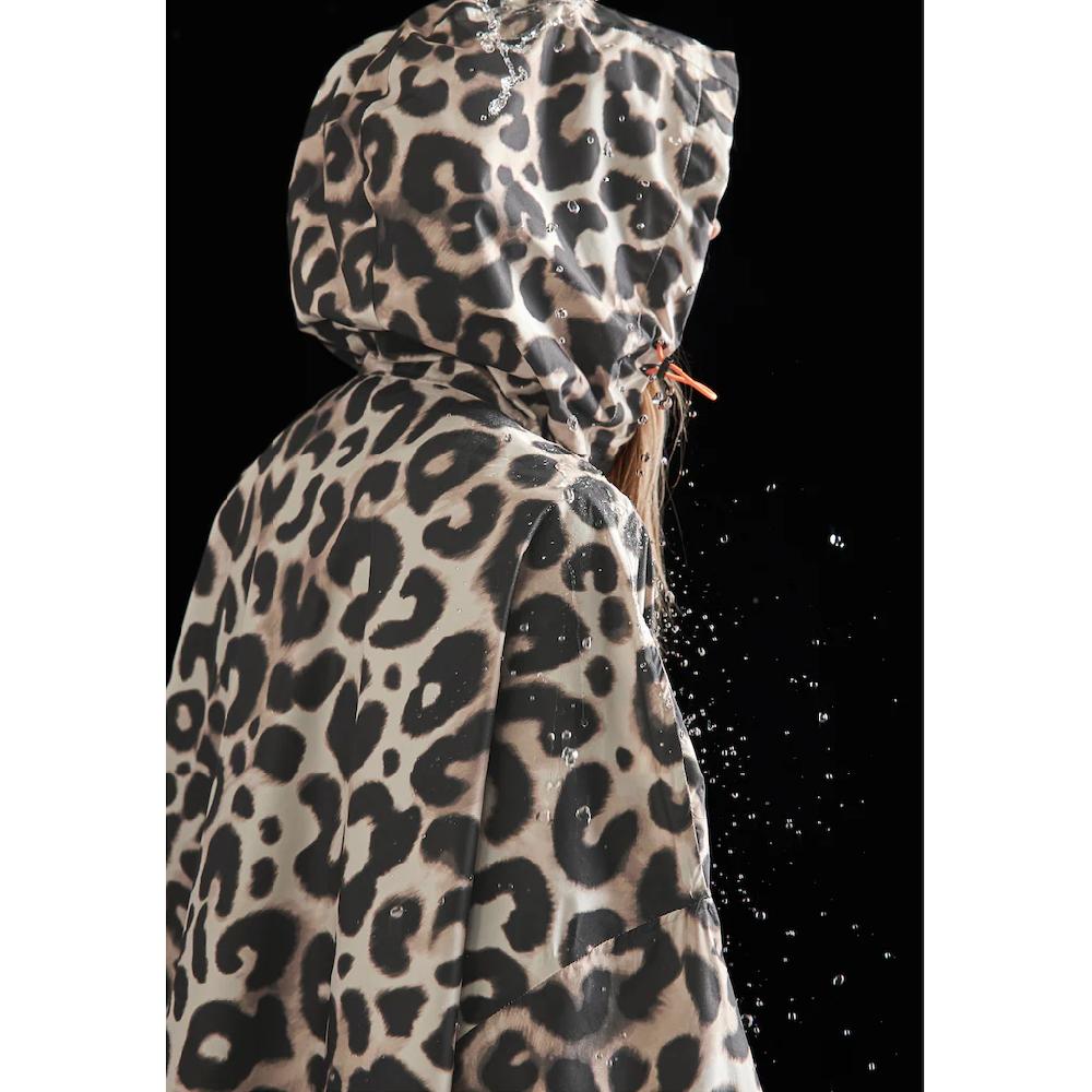 STREET ONE Regenponcho Mit Kapuze Mit Animal-Print Und Pauze