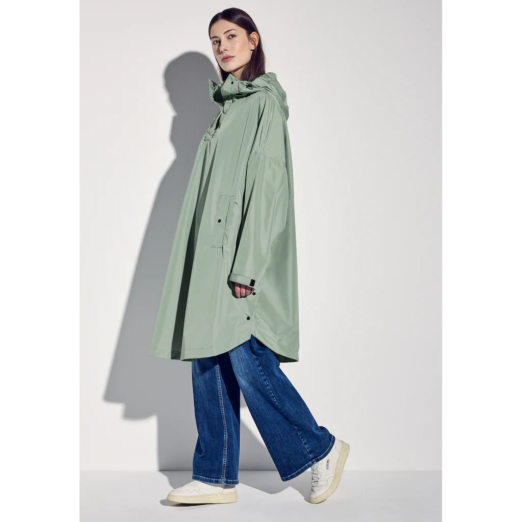 STREET ONE Regenponcho Mit Kapuze Mit Kapuze Und Seitlichen Taschen