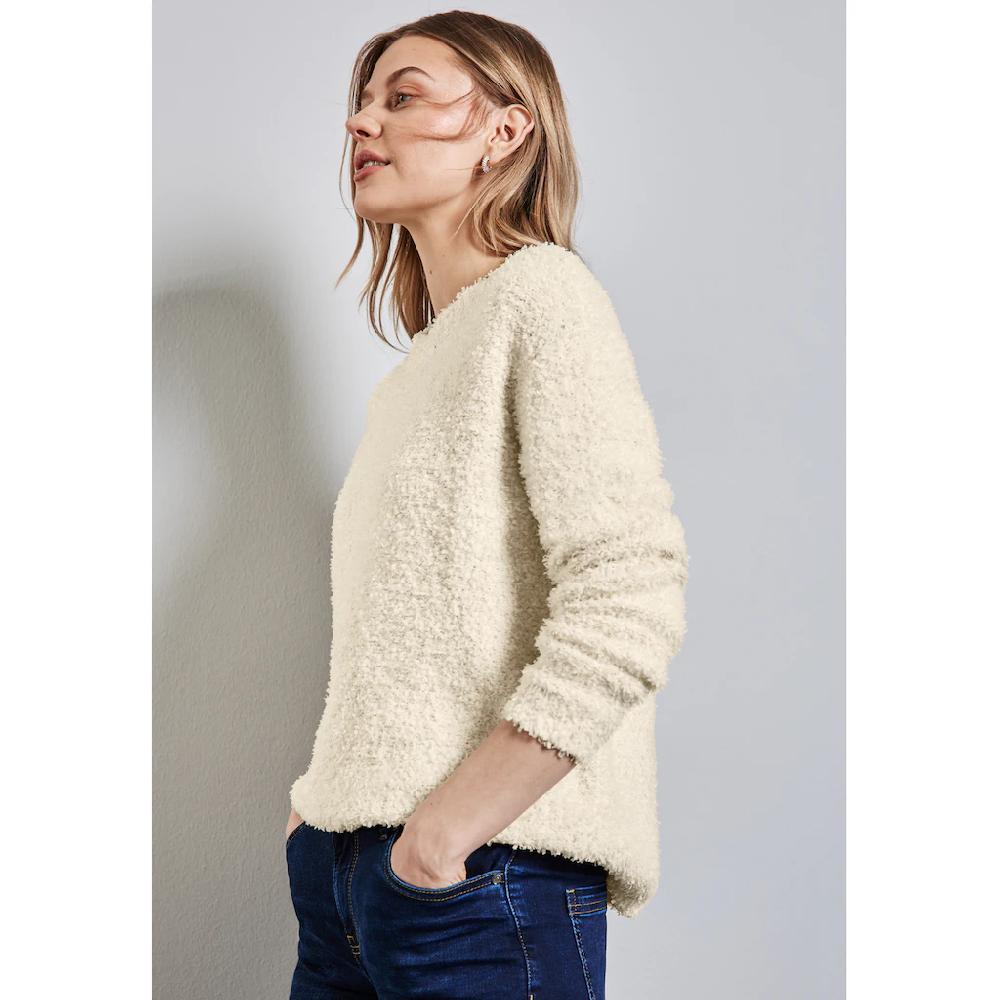 STREET ONE Rundhalspullover mit Elasthan