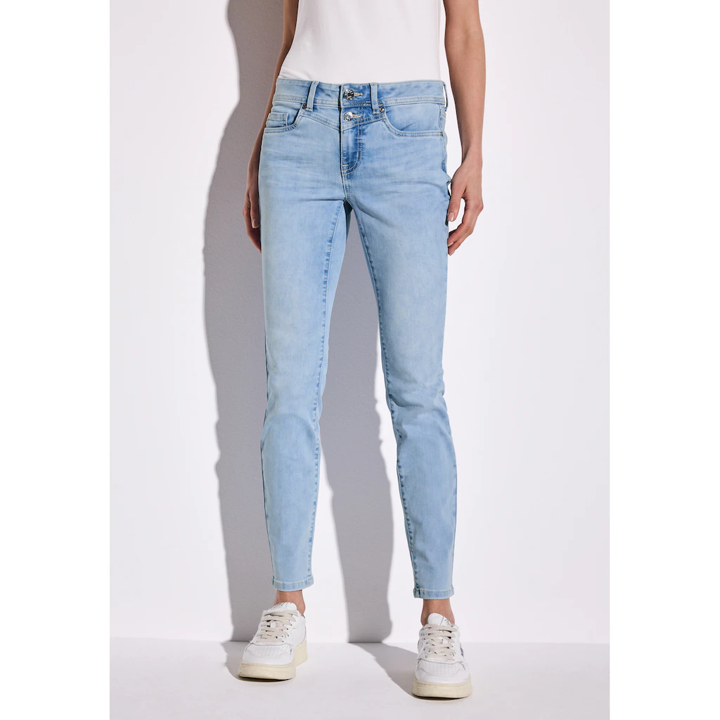 STREET ONE Slim-fit-Jeans Aus Baumwolle Mit Stretchanteil