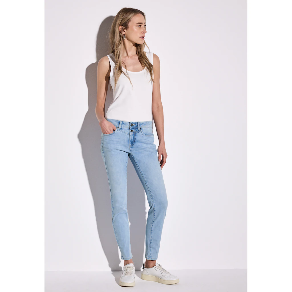 STREET ONE Slim-fit-Jeans Aus Baumwolle Mit Stretchanteil