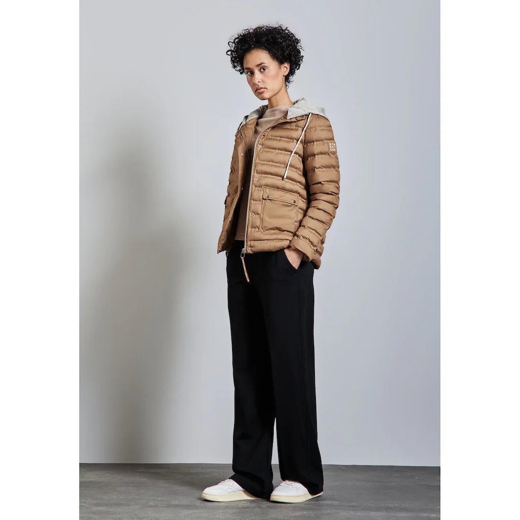 STREET ONE Steppjacke Mit Kapuze Mit Knopfleiste