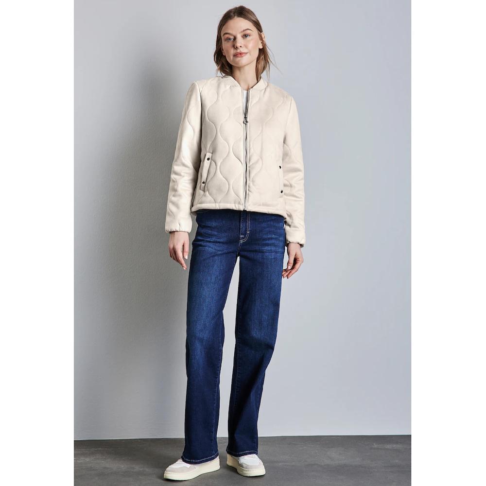 STREET ONE Steppjacke Ohne Kapuze Aus Elastischem Materialmix