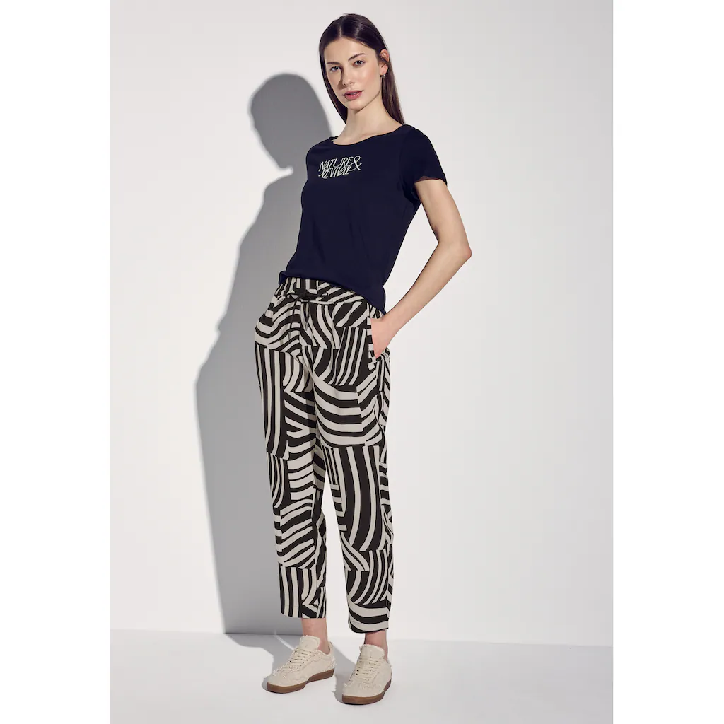 STREET ONE Stoffhose Mit Gemusterten Galonstreifen