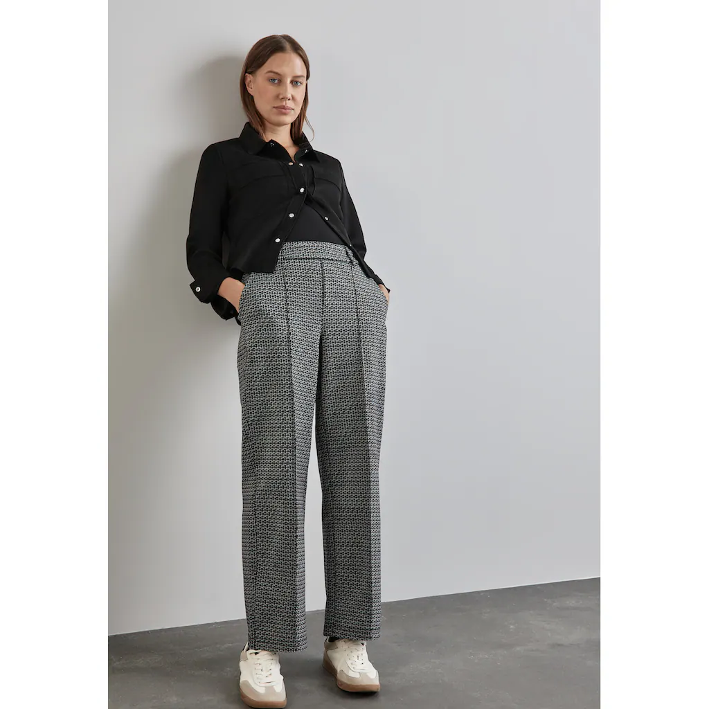 STREET ONE Stoffhose Mit Jaquard Muster