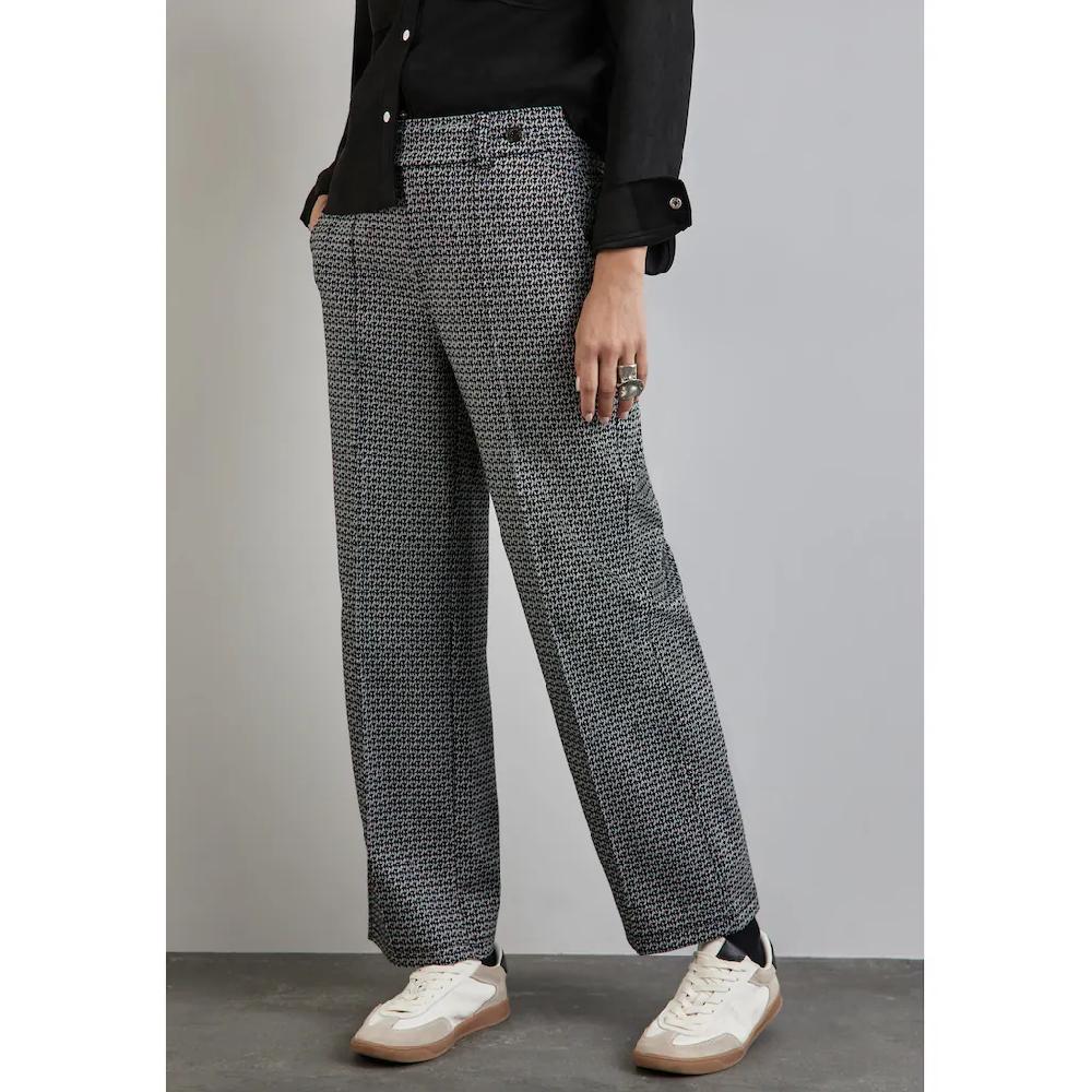 STREET ONE Stoffhose mit Jaquard Muster