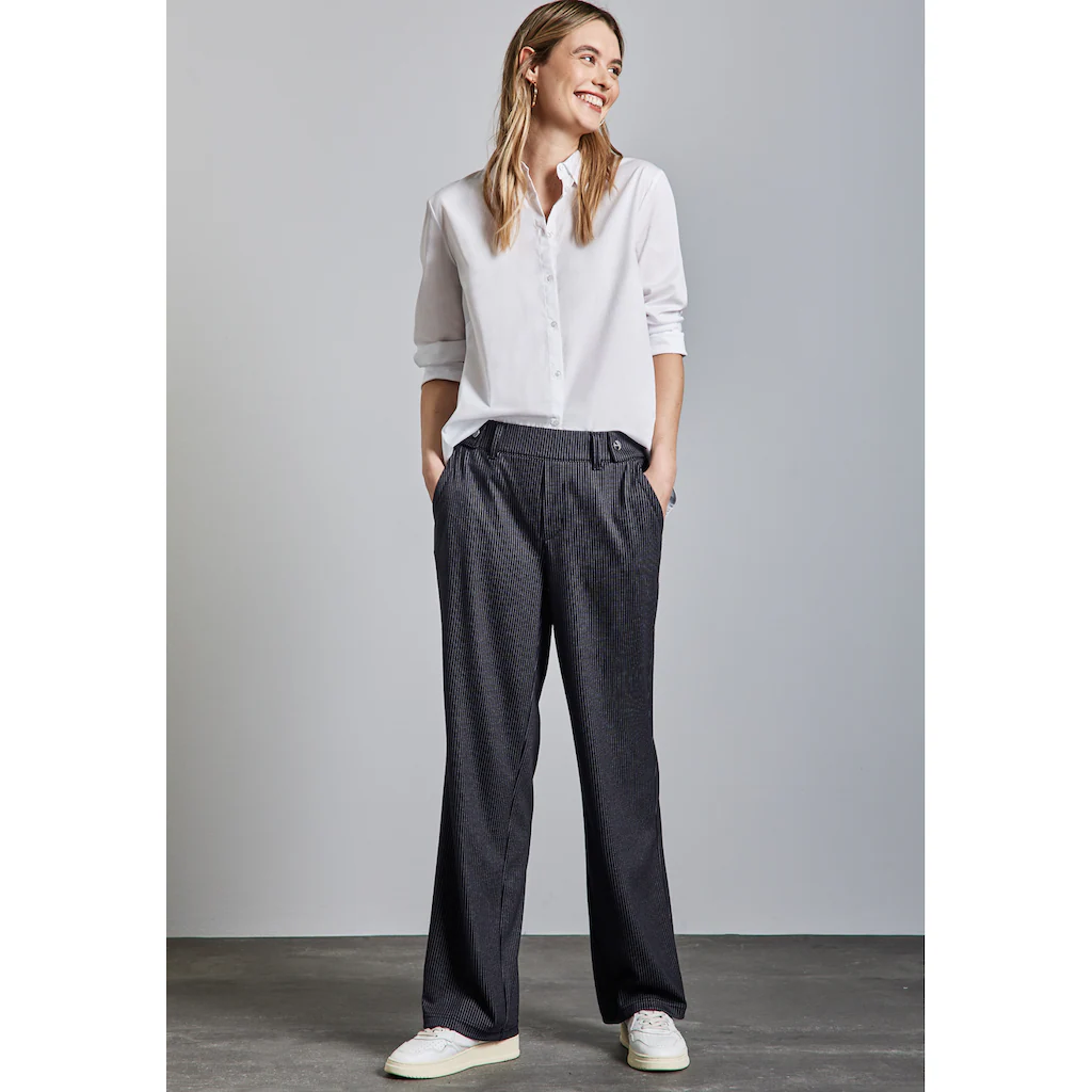 STREET ONE Stoffhose Mit Streifenmuster