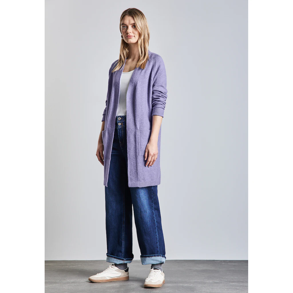 STREET ONE Strickjacke Aus Baumwolle Mit Stretchanteil