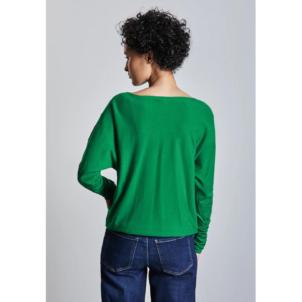 STREET ONE Strickpullover Aus Softem Materialmix