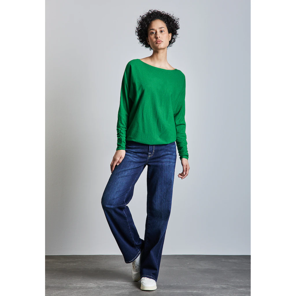 STREET ONE Strickpullover Aus Softem Materialmix