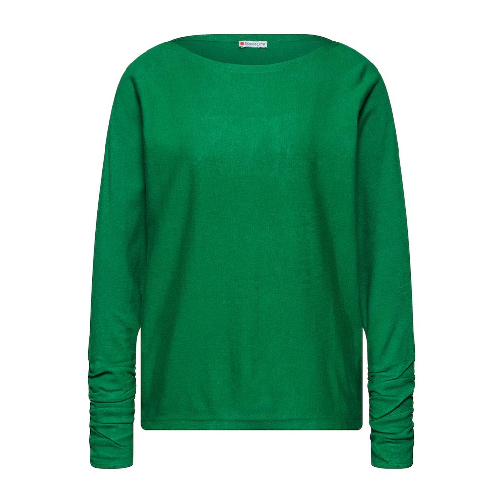 STREET ONE Strickpullover Aus Softem Materialmix