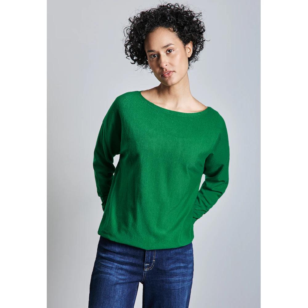 STREET ONE Strickpullover Aus Softem Materialmix