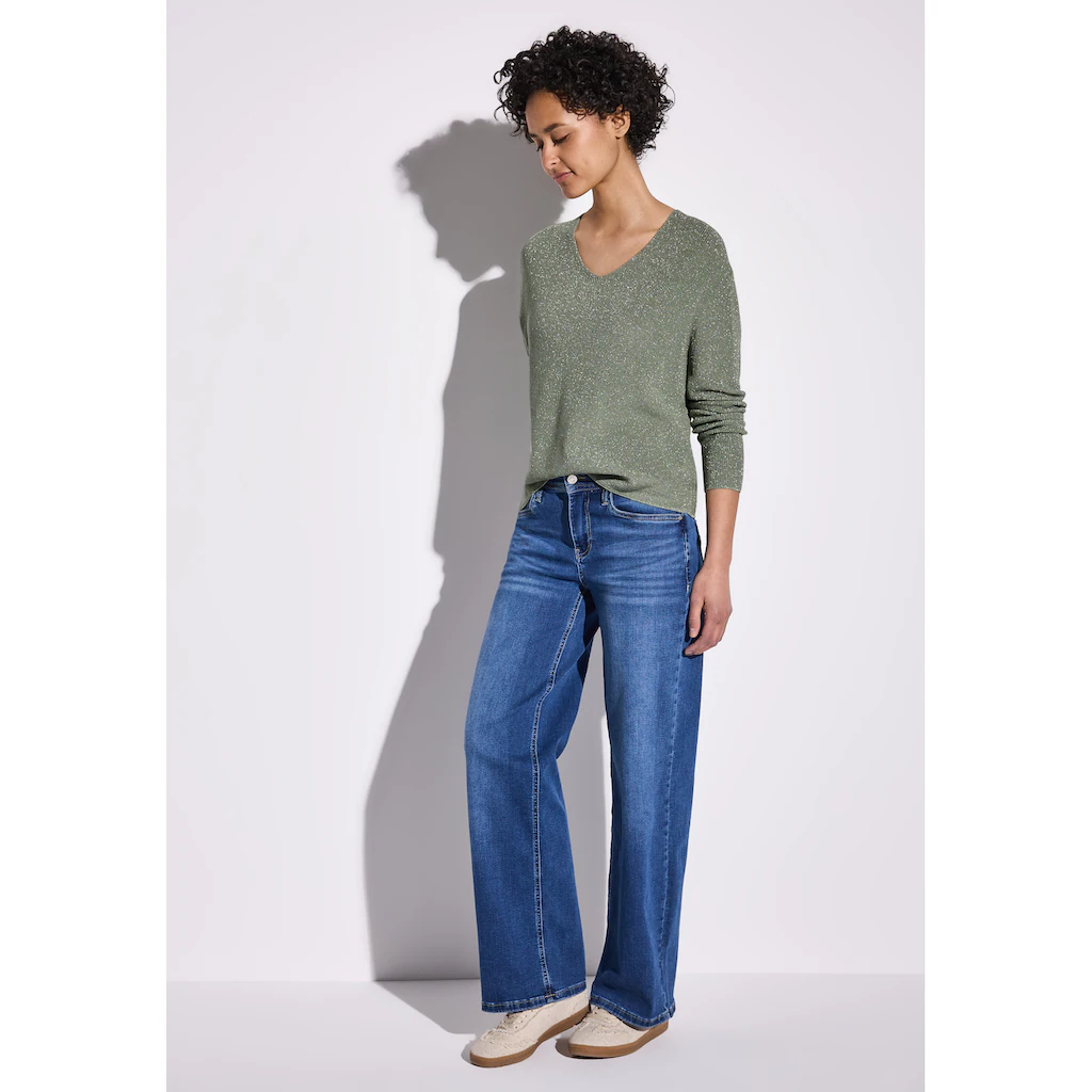 STREET ONE Strickpullover Im Soften Baumwoll-Mix