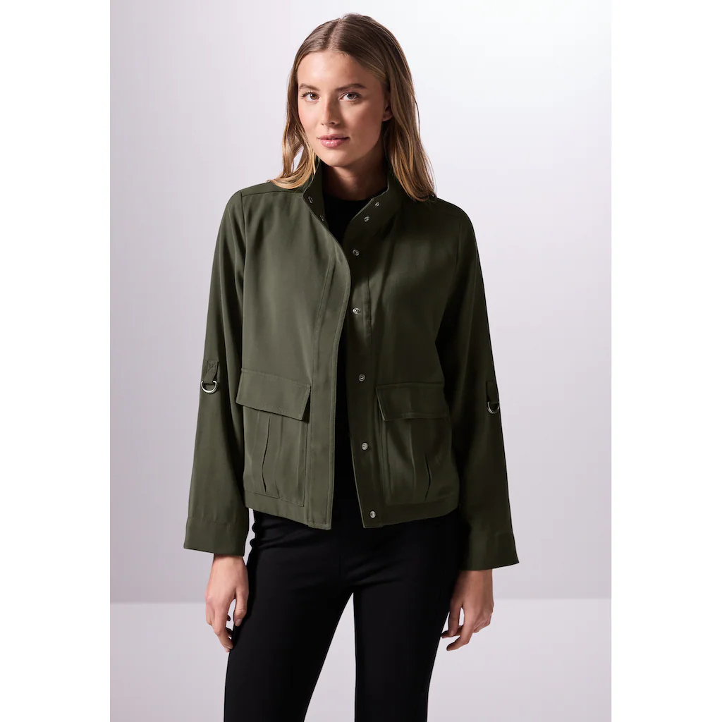 STREET ONE STUDIO Cargojacke ohne Kapuze mit Stehkragen