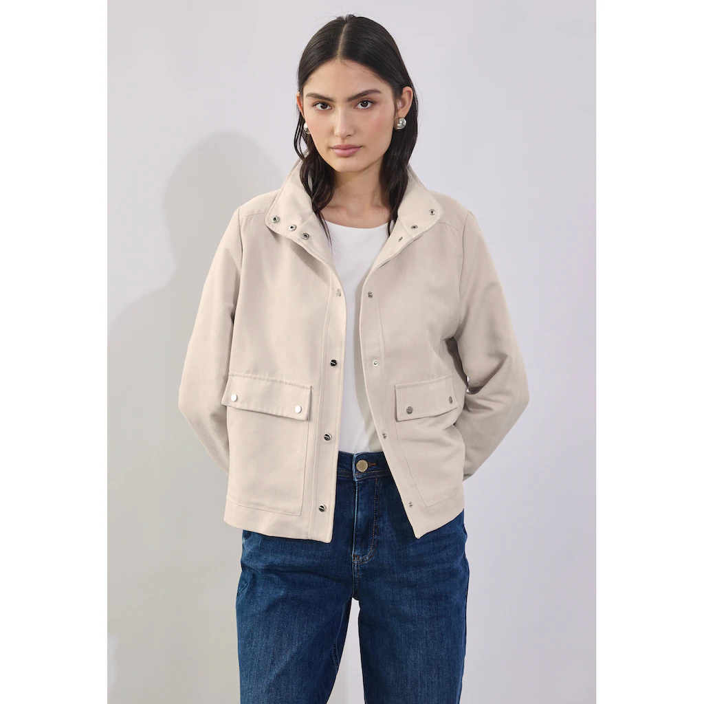 STREET ONE STUDIO Cordjacke ohne Kapuze mit Knopfleiste